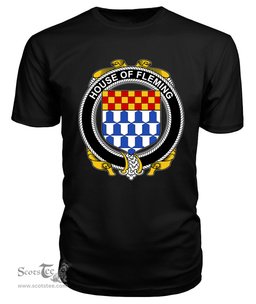 ScotsTee FLEMING Coat Of Arms Family Crest House Of Ireland T Shirt
