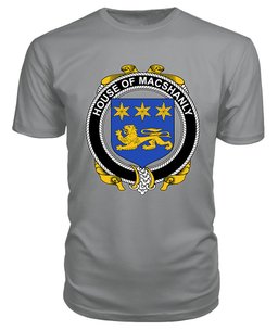 ScotsTee MACSHANLY Coat Of Arms Family Crest House Of Ireland T Shirt