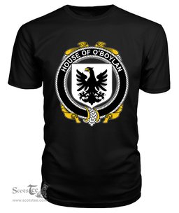ScotsTee O'BOYLAND Coat Of Arms Family Crest House Of Ireland T Shirt