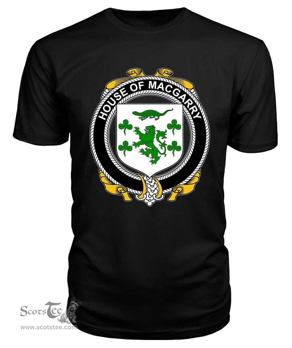 ScotsTee MACGARRY Coat Of Arms Family Crest House Of Ireland T Shirt