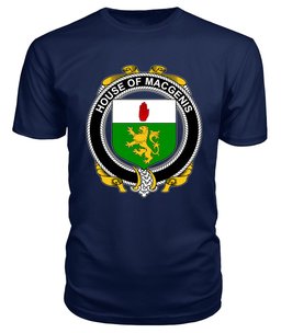 ScotsTee MACGENIS Coat Of Arms Family Crest House Of Ireland T Shirt