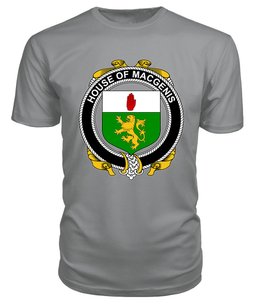 ScotsTee MACGENIS Coat Of Arms Family Crest House Of Ireland T Shirt