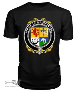 ScotsTee MACDONNELL (of the Glens) Coat Of Arms Family Crest House Of Ireland T Shirt