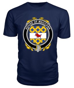 ScotsTee MACCANN Coat Of Arms Family Crest House Of Ireland T Shirt