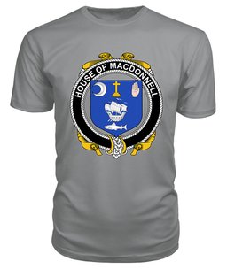 ScotsTee MACDONNELL (Clare and Connacht) Coat Of Arms Family Crest House Of Ireland T Shirt
