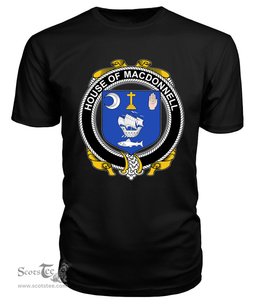 ScotsTee MACDONNELL (Clare and Connacht) Coat Of Arms Family Crest House Of Ireland T Shirt