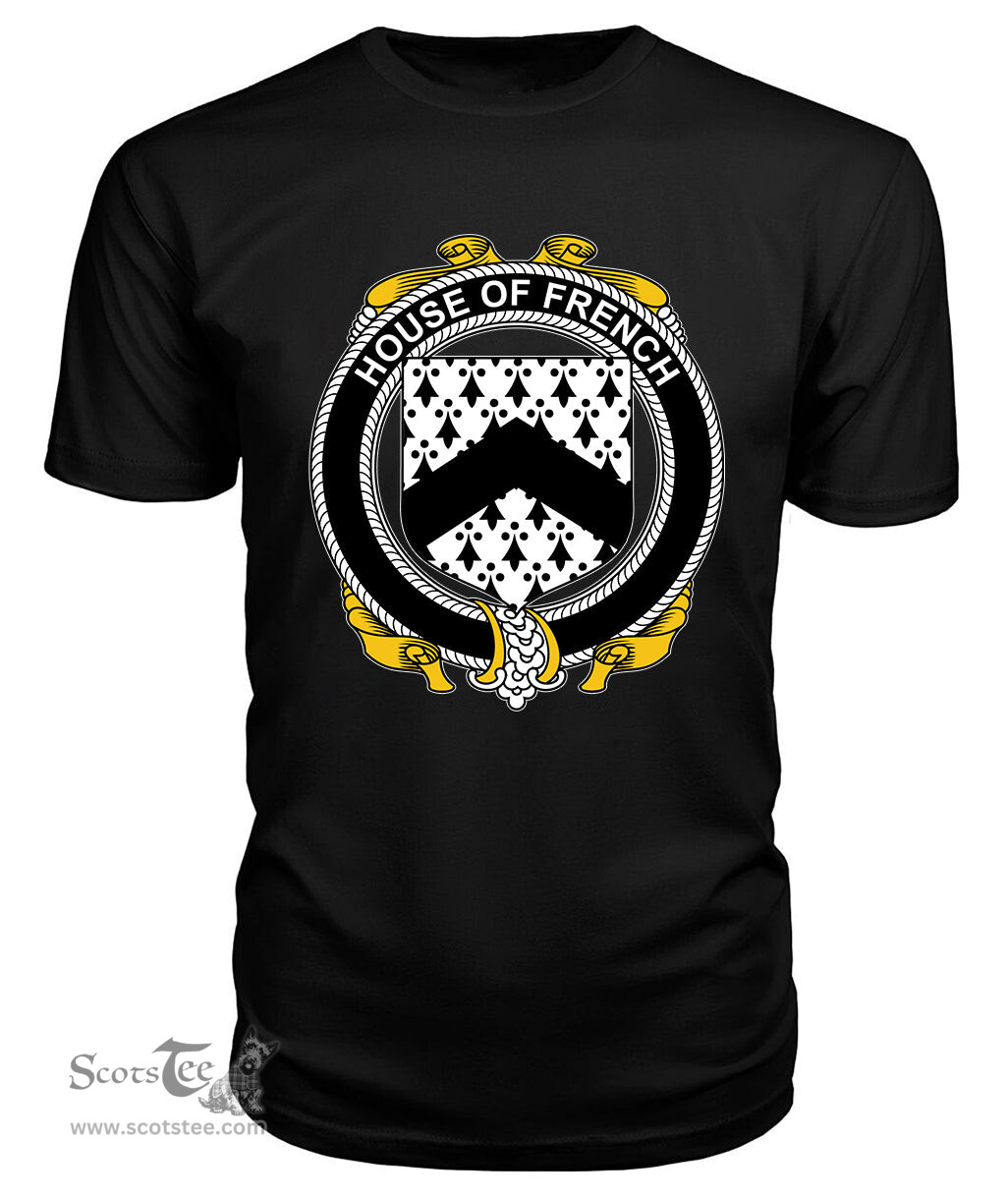 ScotsTee FRENCH Coat Of Arms Family Crest House Of Ireland T Shirt