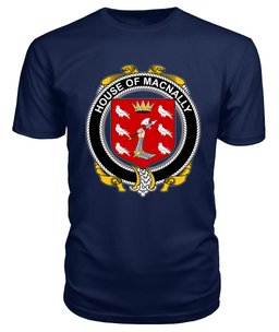 ScotsTee MACNALLY Coat Of Arms Family Crest House Of Ireland T Shirt