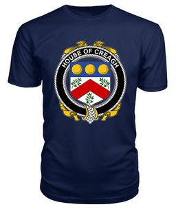 ScotsTee CREAGH Coat Of Arms Family Crest House Of Ireland T Shirt