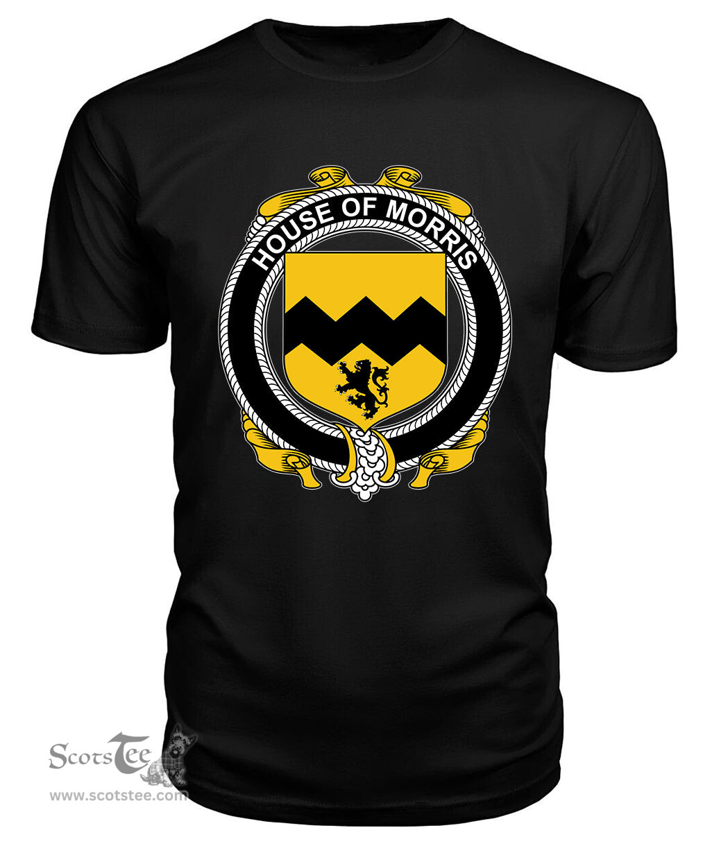 ScotsTee MORRIS Coat Of Arms Family Crest House Of Ireland T Shirt