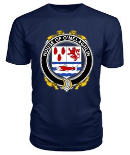 ScotsTee O'MELAGHLIN Coat Of Arms Family Crest House Of Ireland T Shirt