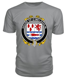 ScotsTee O'MELAGHLIN Coat Of Arms Family Crest House Of Ireland T Shirt