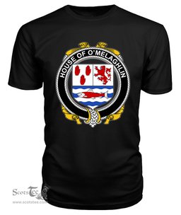 ScotsTee O'MELAGHLIN Coat Of Arms Family Crest House Of Ireland T Shirt