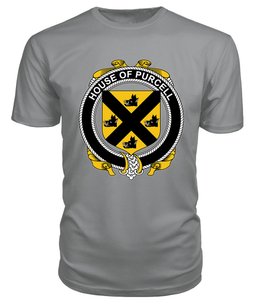 ScotsTee PURCELL Coat Of Arms Family Crest House Of Ireland T Shirt