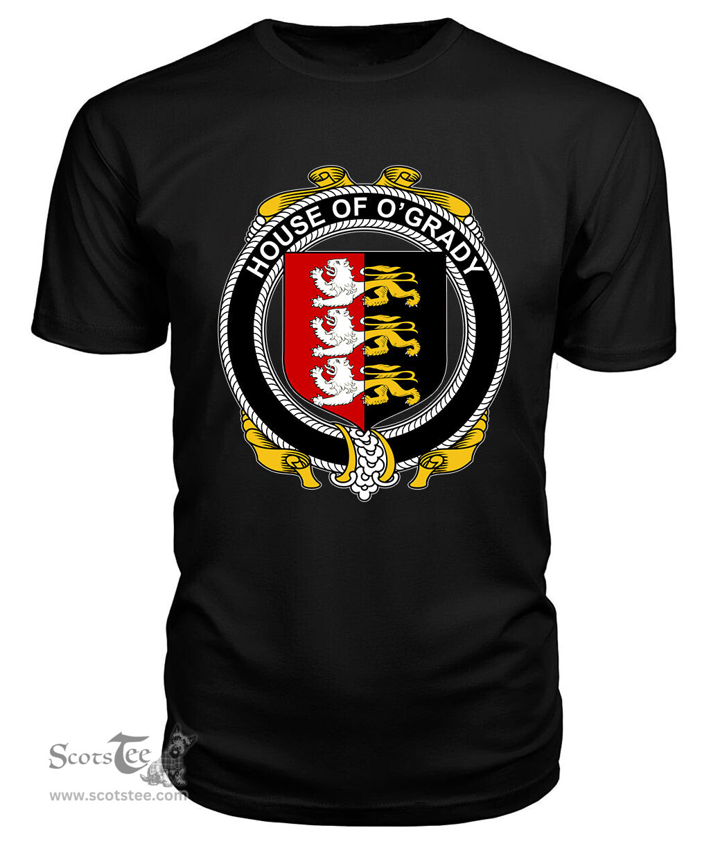 ScotsTee O'GRADY Coat Of Arms Family Crest House Of Ireland T Shirt