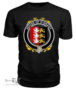ScotsTee O'GRADY Coat Of Arms Family Crest House Of Ireland T Shirt