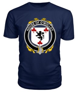 ScotsTee O'MOLLOY Coat Of Arms Family Crest House Of Ireland T Shirt