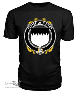ScotsTee POWER Coat Of Arms Family Crest House Of Ireland T Shirt