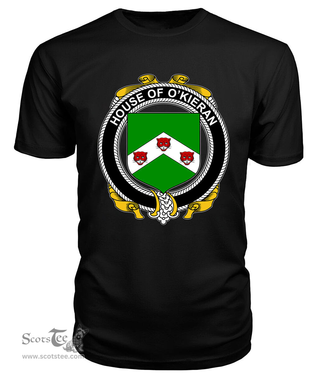 ScotsTee O'KIERAN Coat Of Arms Family Crest House Of Ireland T Shirt
