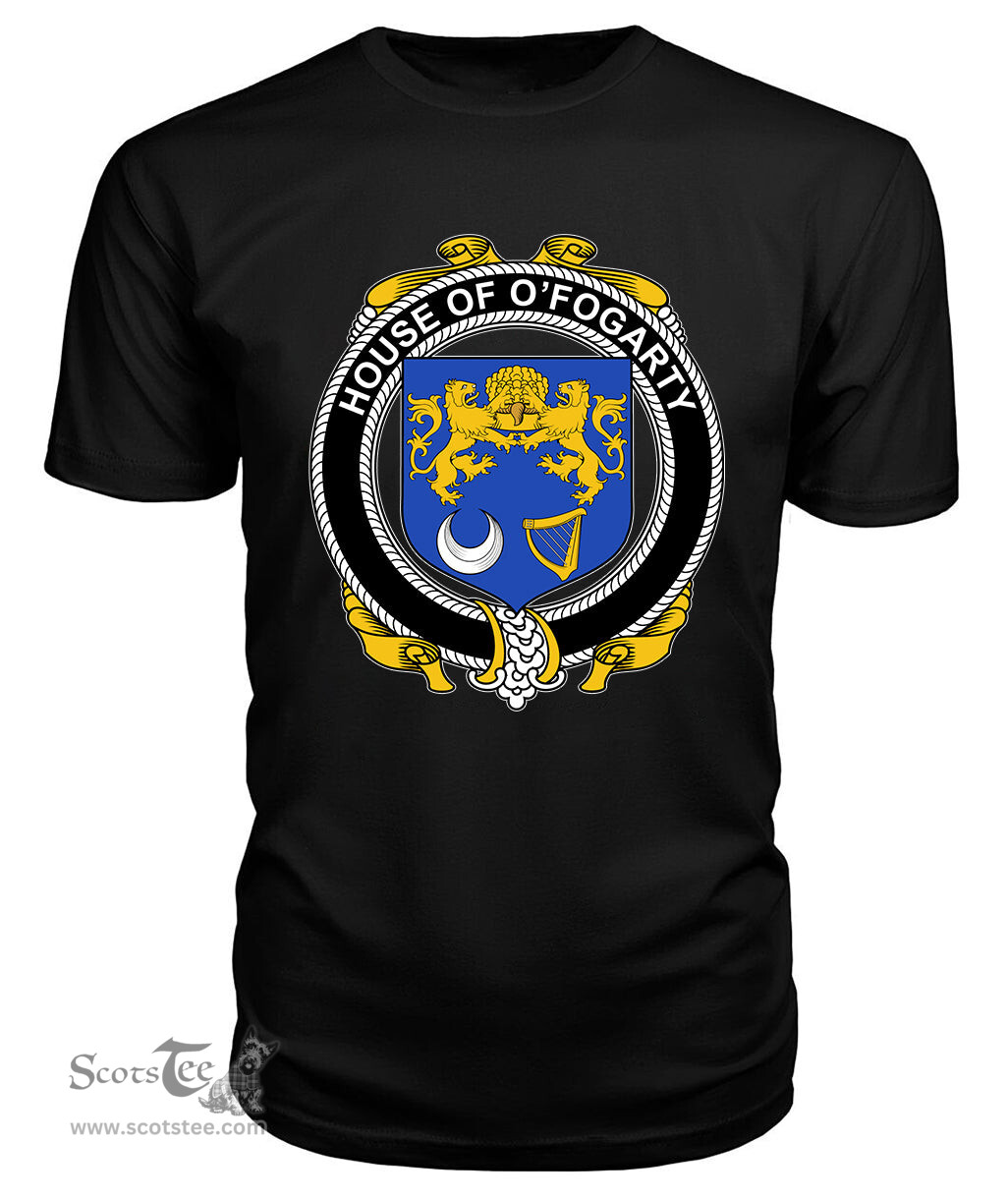 ScotsTee O'FOGARTY Coat Of Arms Family Crest House Of Ireland T Shirt