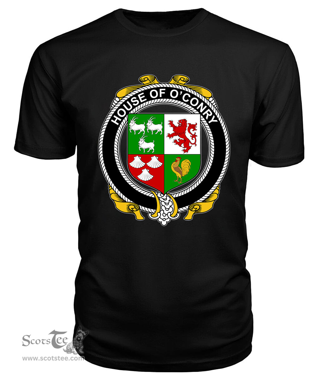 ScotsTee O'CONRY Coat Of Arms Family Crest House Of Ireland T Shirt