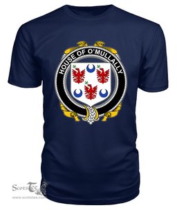 ScotsTee O'MULLALLY Coat Of Arms Family Crest House Of Ireland T Shirt