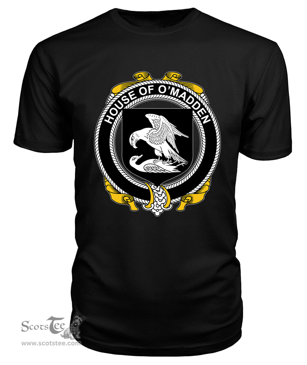 ScotsTee O'MADDEN Coat Of Arms Family Crest House Of Ireland T Shirt