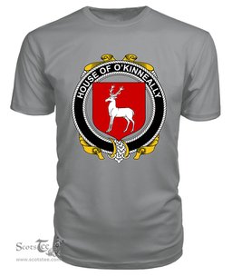 ScotsTee O'KINNEALLY Coat Of Arms Family Crest House Of Ireland T Shirt