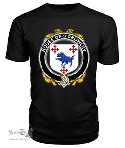 ScotsTee O'CROWLEY Coat Of Arms Family Crest House Of Ireland T Shirt