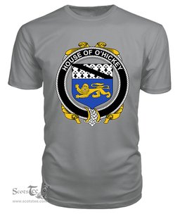 ScotsTee O'HICKEY Coat Of Arms Family Crest House Of Ireland T Shirt