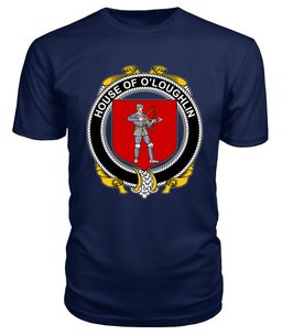 ScotsTee O'LOUGHLIN Coat Of Arms Family Crest House Of Ireland T Shirt
