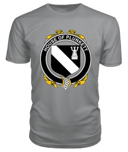 ScotsTee PLUNKETT Coat Of Arms Family Crest House Of Ireland T Shirt