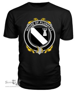 ScotsTee PLUNKETT Coat Of Arms Family Crest House Of Ireland T Shirt