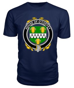 ScotsTee O'COFFEY Coat Of Arms Family Crest House Of Ireland T Shirt