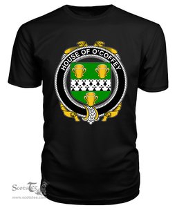 ScotsTee O'COFFEY Coat Of Arms Family Crest House Of Ireland T Shirt