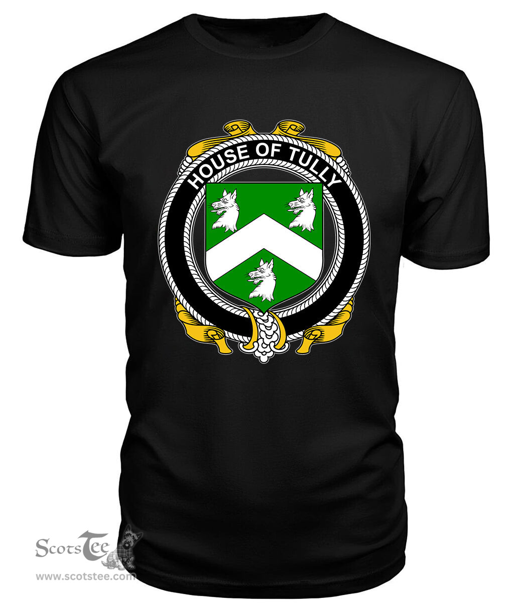 ScotsTee TULLY (MACATILLA)) Coat Of Arms Family Crest House Of Ireland T Shirt