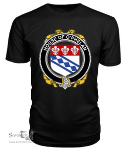 ScotsTee O'PHELAN Coat Of Arms Family Crest House Of Ireland T Shirt