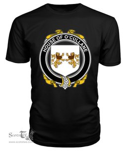 ScotsTee O'CULLANE (or Collins) Coat Of Arms Family Crest House Of Ireland T Shirt