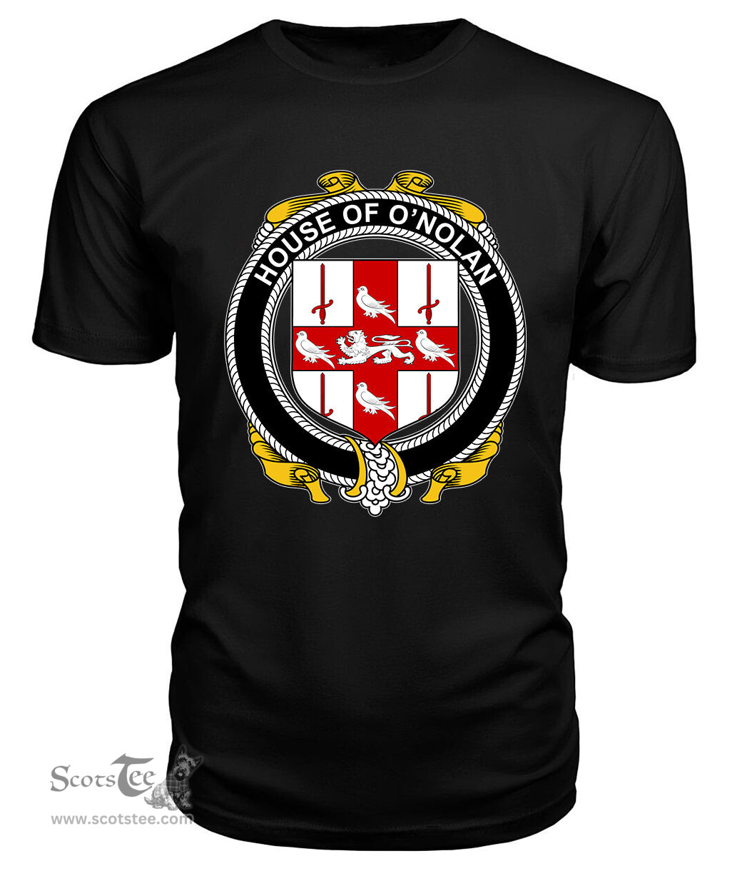ScotsTee O'NOLAN Coat Of Arms Family Crest House Of Ireland T Shirt