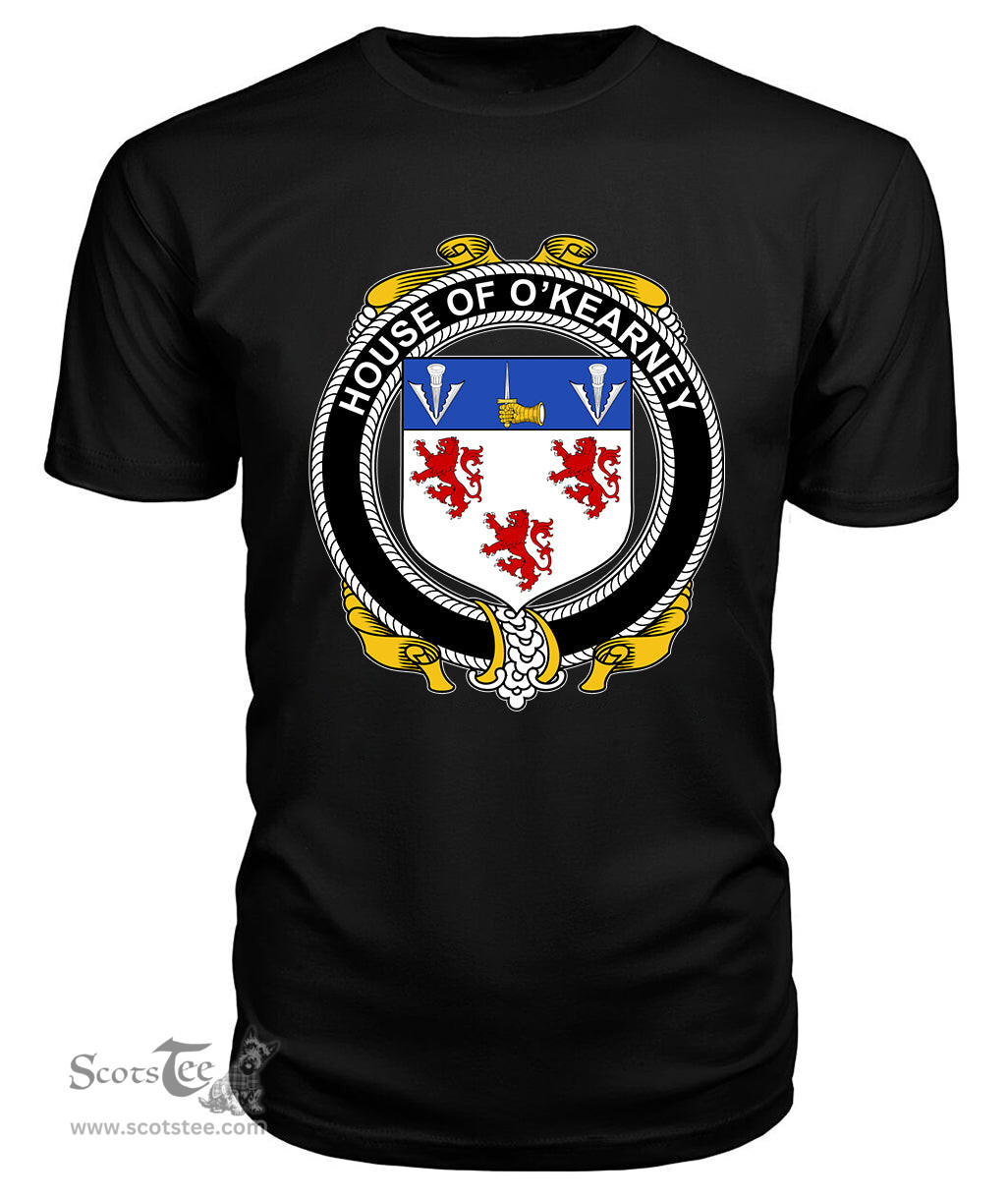 ScotsTee O'KEARNEY Coat Of Arms Family Crest House Of Ireland T Shirt