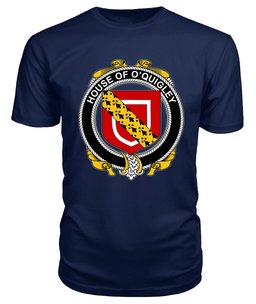 ScotsTee O'QUIGLEY Coat Of Arms Family Crest House Of Ireland T Shirt