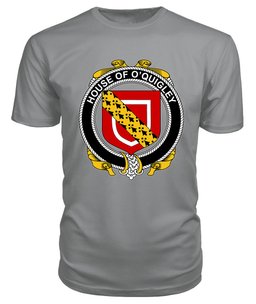 ScotsTee O'QUIGLEY Coat Of Arms Family Crest House Of Ireland T Shirt