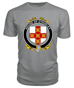 ScotsTee O'HURLEY Coat Of Arms Family Crest House Of Ireland T Shirt