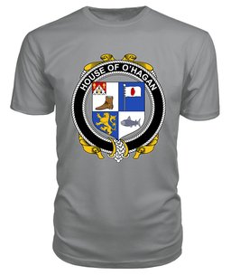 ScotsTee O'HAGAN Coat Of Arms Family Crest House Of Ireland T Shirt
