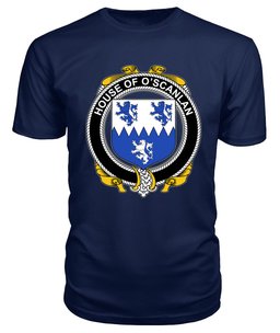 ScotsTee O'SCANLAN (Munster) Coat Of Arms Family Crest House Of Ireland T Shirt