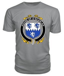 ScotsTee O'SCANLAN (Munster) Coat Of Arms Family Crest House Of Ireland T Shirt