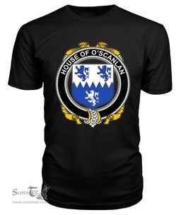 ScotsTee O'SCANLAN (Munster) Coat Of Arms Family Crest House Of Ireland T Shirt