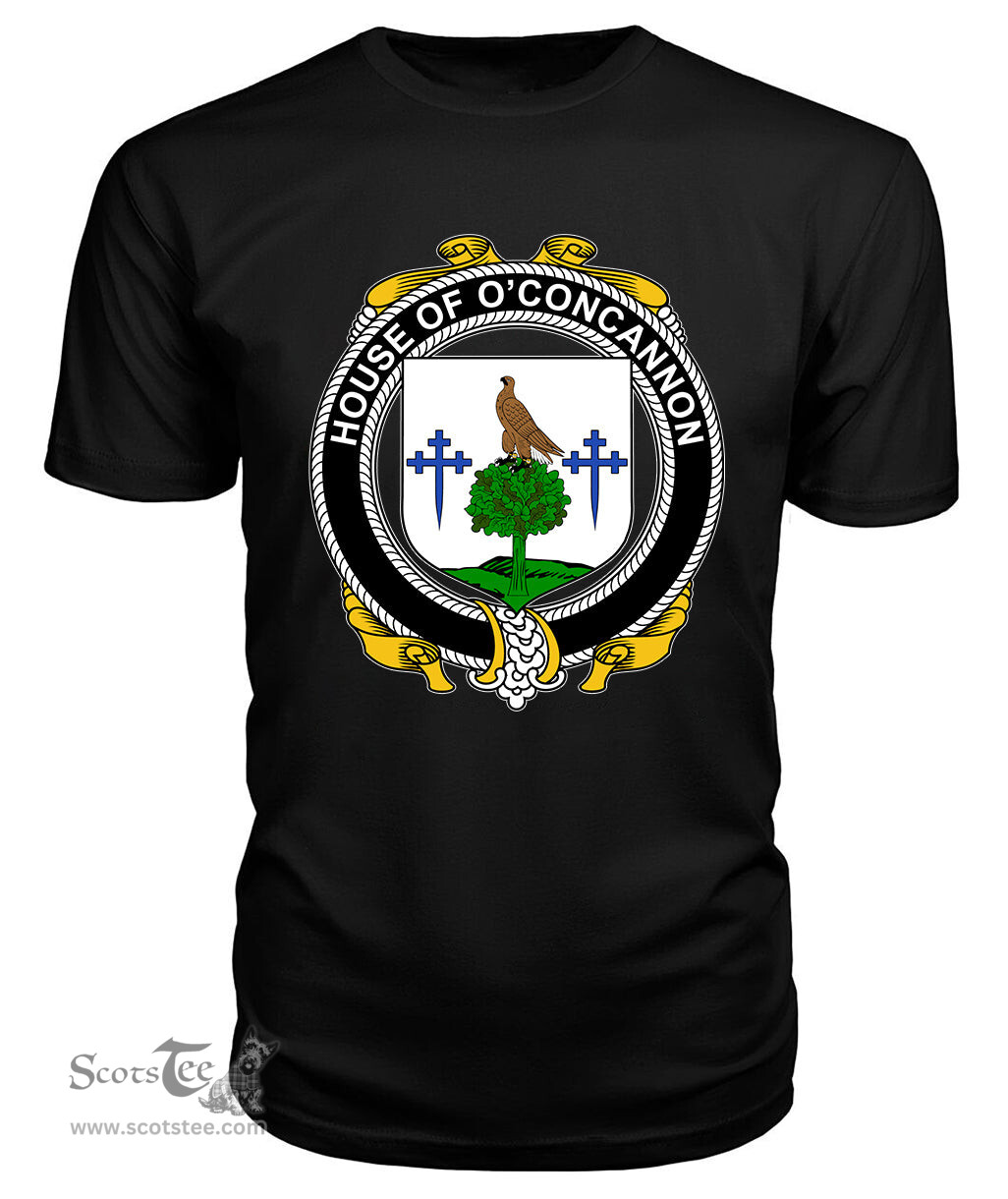 ScotsTee O'CONCANNON Coat Of Arms Family Crest House Of Ireland T Shirt