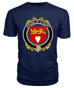 ScotsTee O'HART Coat Of Arms Family Crest House Of Ireland T Shirt