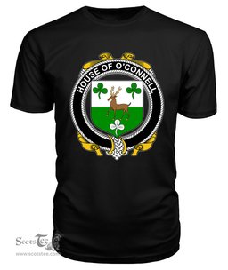 ScotsTee O'CONNELL Coat Of Arms Family Crest House Of Ireland T Shirt